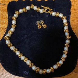 Anne Klein necklace and earrings set.